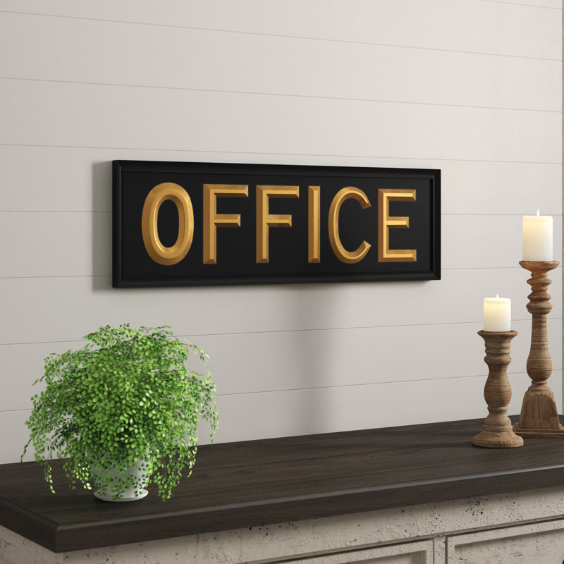 Ashington Wooden Office Sign Wall Décor